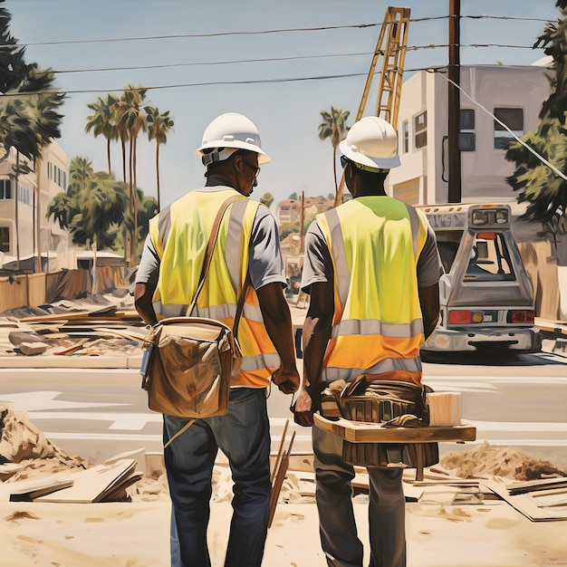 African Ethnicity Construction Workers on the Job