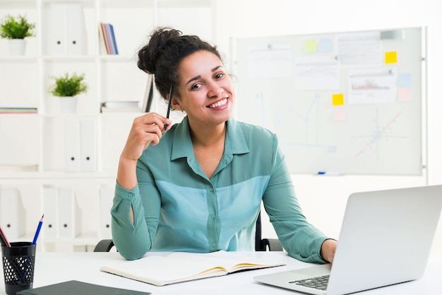 African female in office