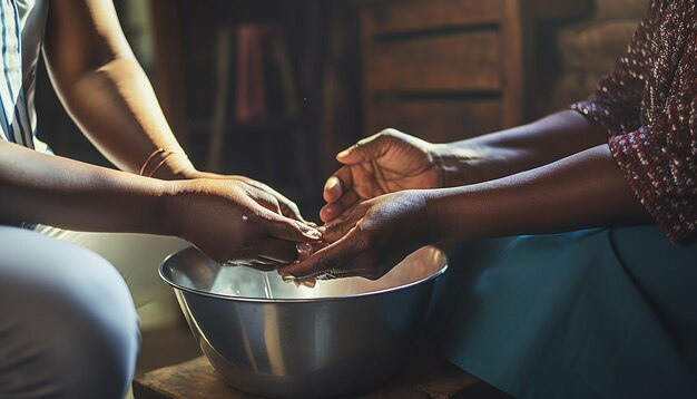 Photo african female podiatrist examining a foot's health world leprosy day