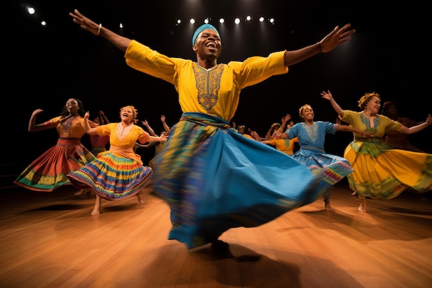 Foto notte del folklore africano