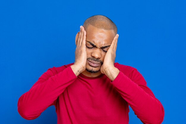 African guy with red jersey