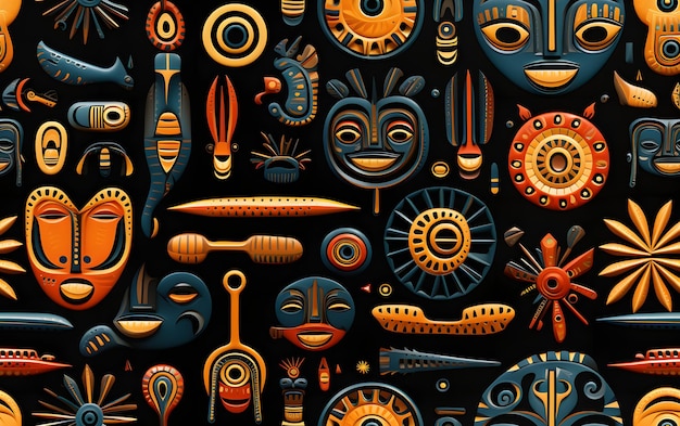 African ivory pattern extreme details indigenous