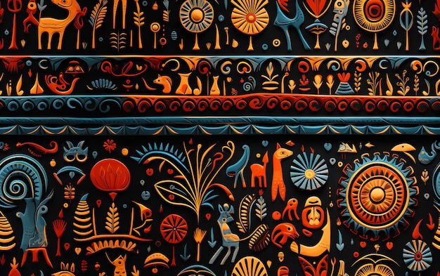 African ivory pattern extreme details indigenous