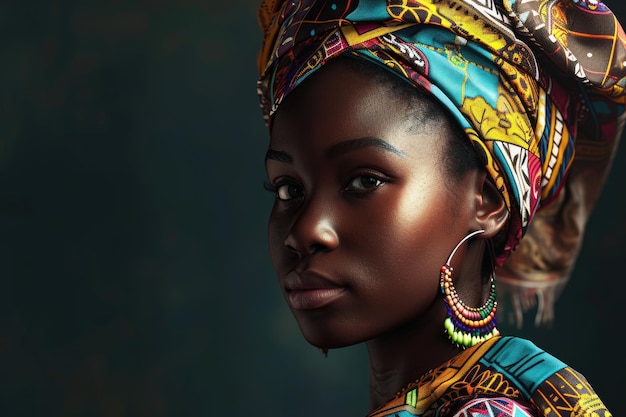 African lady in traditional print attire