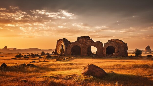 The African landscape is dotted with ancient ruins