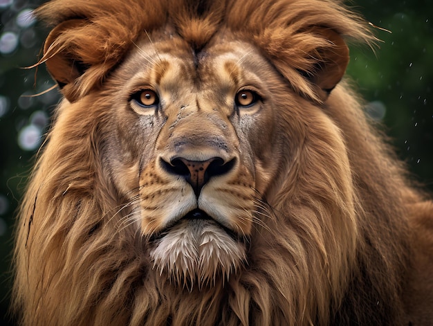 African lion closeup Ai Generative