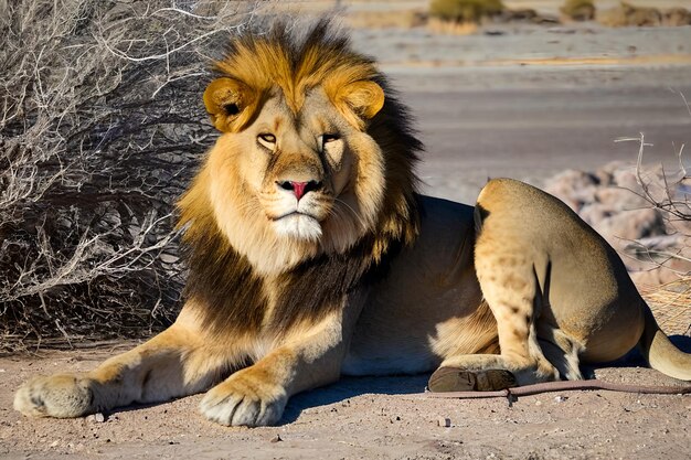 African lion Etosha Park Namibia