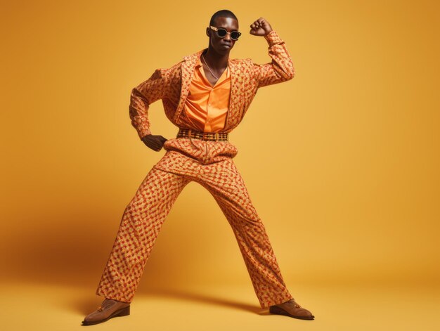 African man emotional dynamic pose