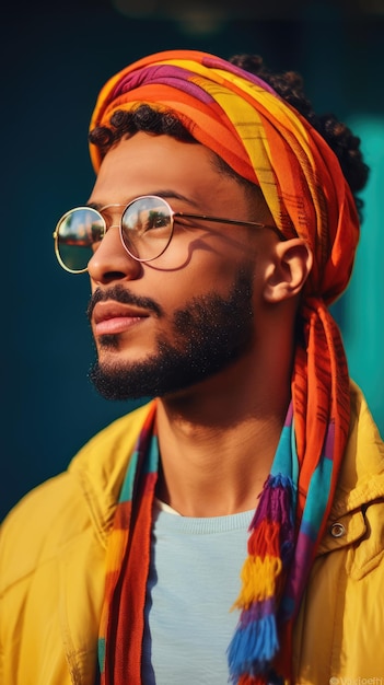 African man wearing glasses