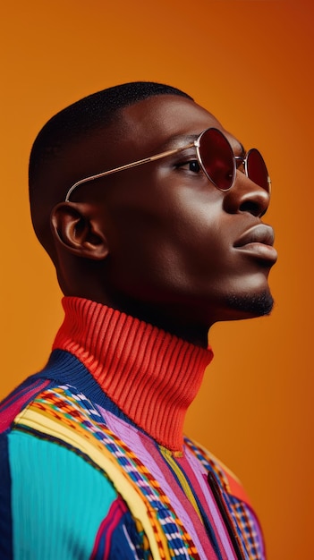 African man wearing glasses