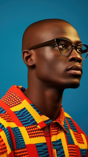 African man wearing glasses