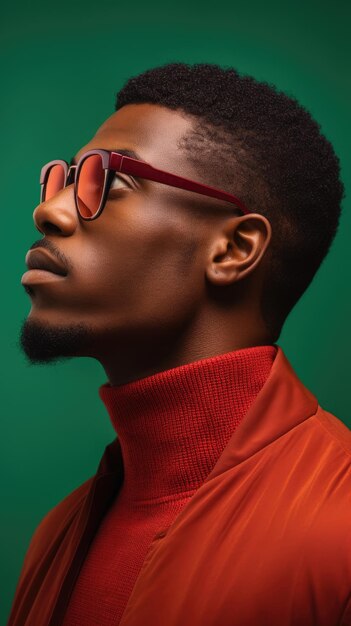 African man wearing glasses