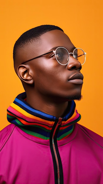 Африканский мужчина в очках