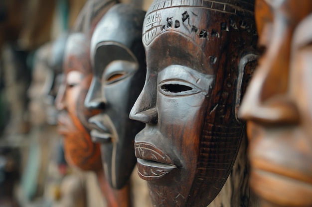 African masks and totem