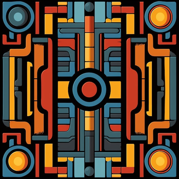 African ndebele pattern fabric