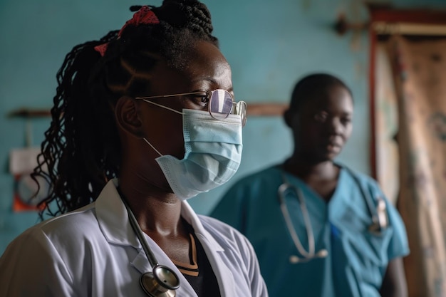 アフリカの看護師と医師がコロナウイルスと戦う最前線で 疲労に苦しんでいます