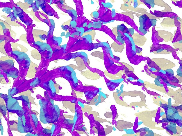 African Pattern. Stripes Seamless Pattern. Proton Purple Watercolor Camouflage Design. Abstract Safari Tile. Geometric Animal Texture. Zebra Skin Print. Animal Camouflage Background.