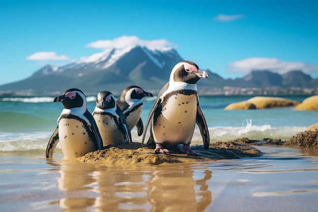 ボルダーズビーチのアフリカペンギン