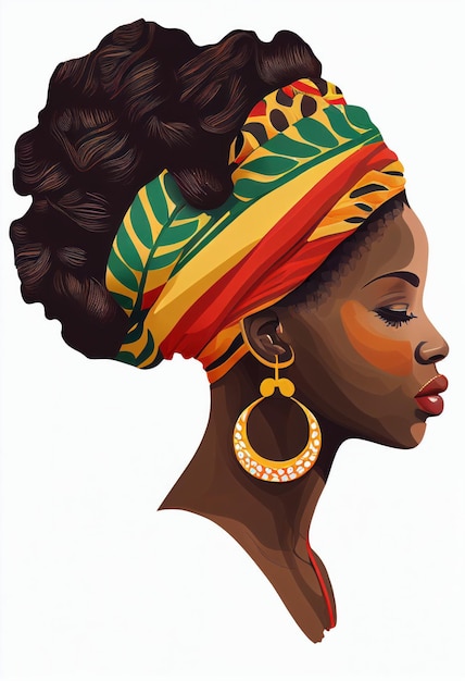 African people colorful illustration Africa day concept Ai generated