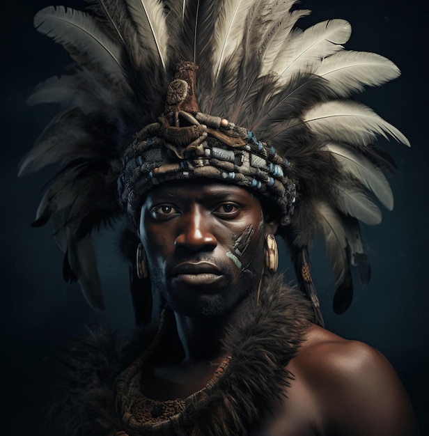 An african prince on his wedding ceremony