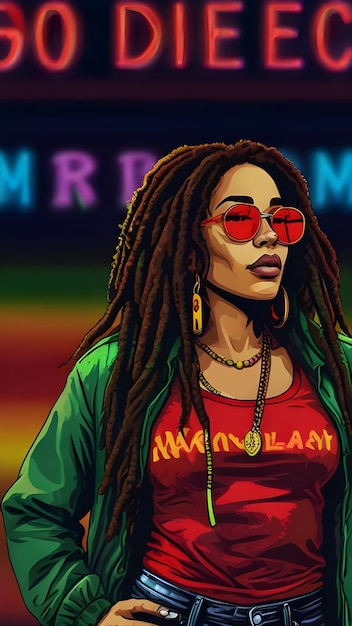 African rasta girl | Premium AI-generated image African rasta girl | Premium AI-generated image