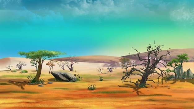 African savanna landscape 01