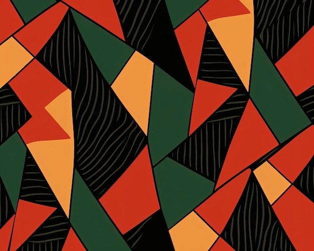 an african square pattern with the colors red orange