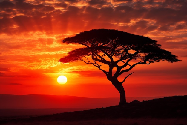 Foto serenata africana all'alba