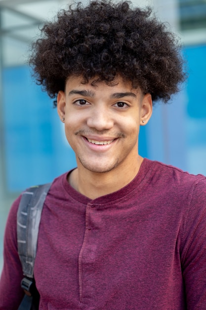 Photo african teen student in the university