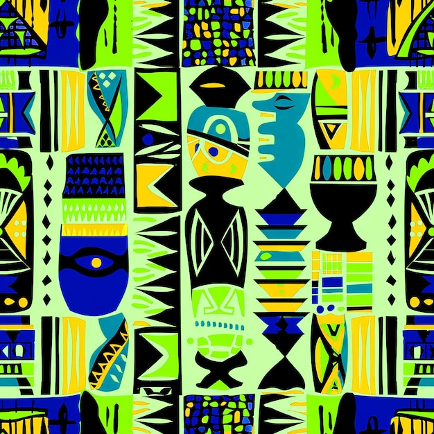 african traditional pattern design for background social media packaging industry and digital media