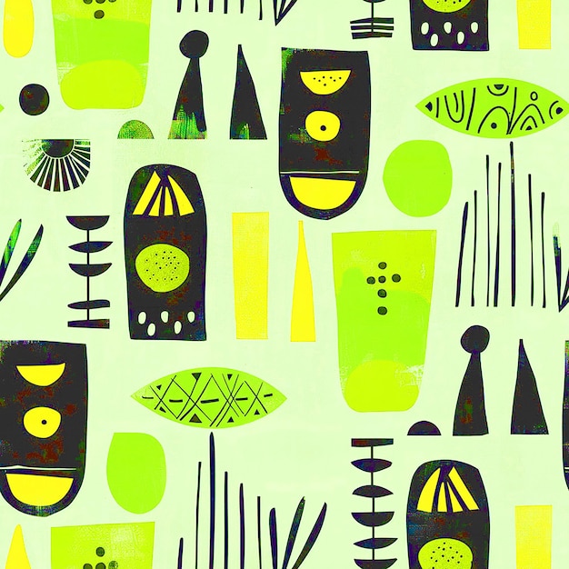 african traditional pattern design for background social media packaging industry and digital media