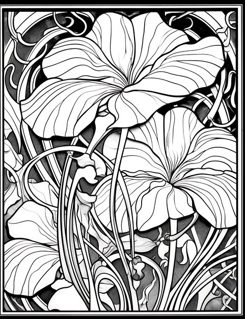 african tribal pattern black and white coloring page