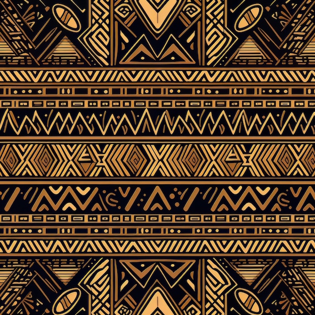 African tribal pattern Illustration Generative AIxD