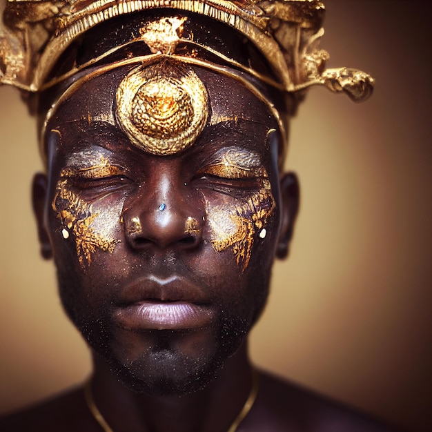 African tribe man portrait