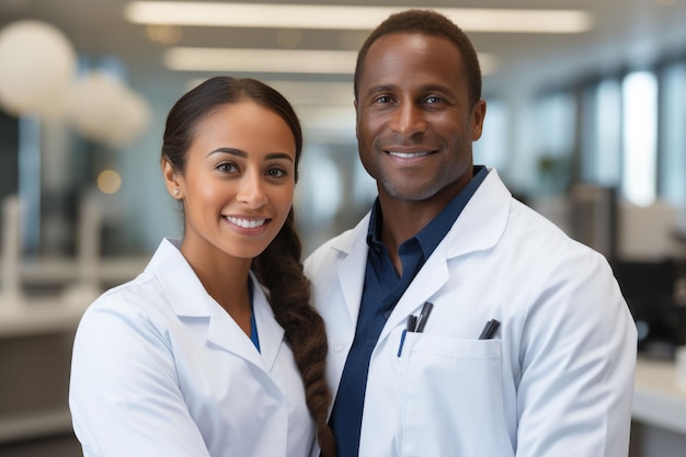 African two doctor portrait smiling