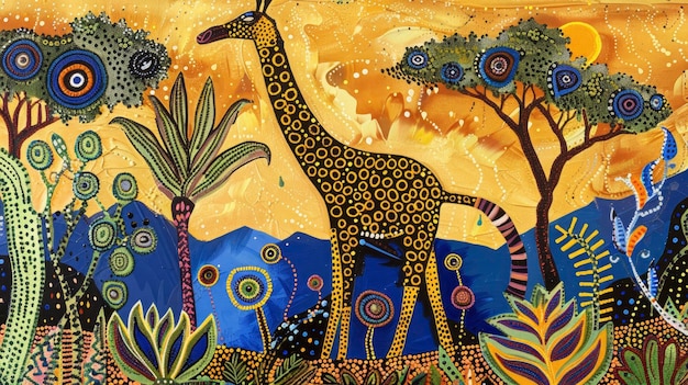 African Wildlife Landscapes Flora and Cultural in Paintings