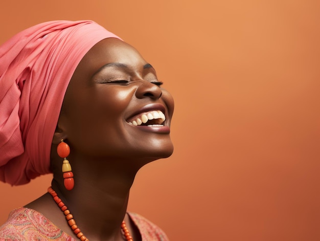 African woman emotional dynamic pose