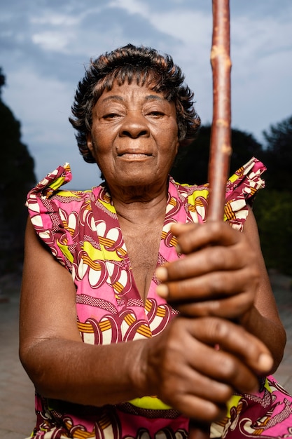 Foto ritratto di donna africana