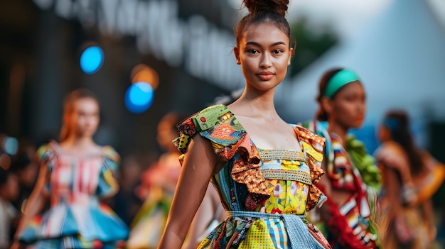 African Women in Colorful Dresses
