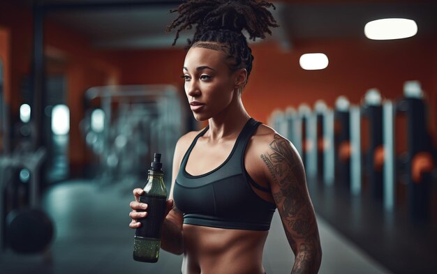 Photo african women at gym