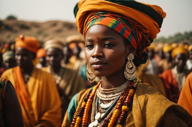 African Womens Faces Portrait