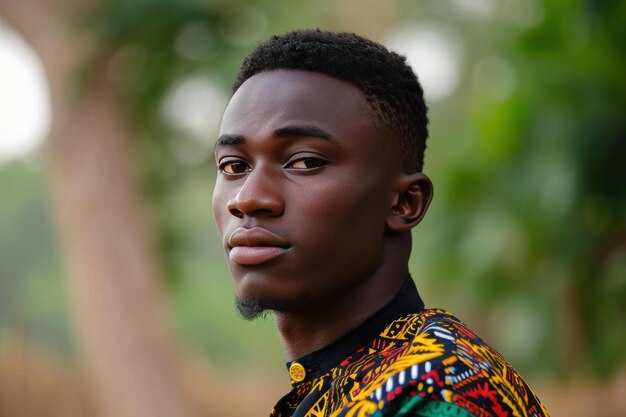 Photo african young man generate ai