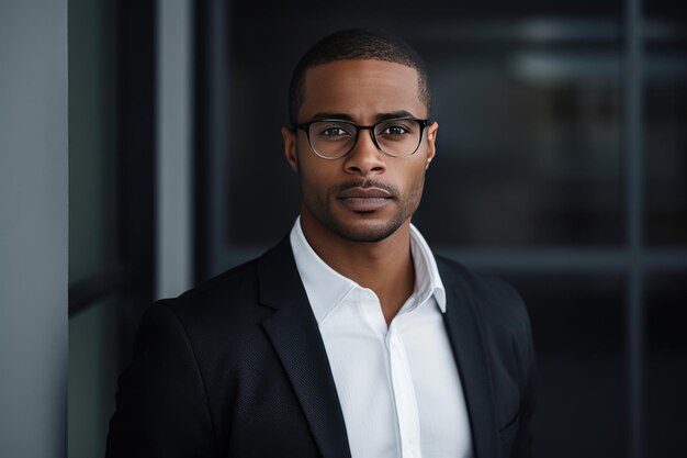 Africanamerican businessman in stylish clothes on the street