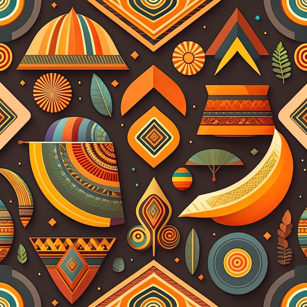 Photo africant pattern background or wallpaper ai generated