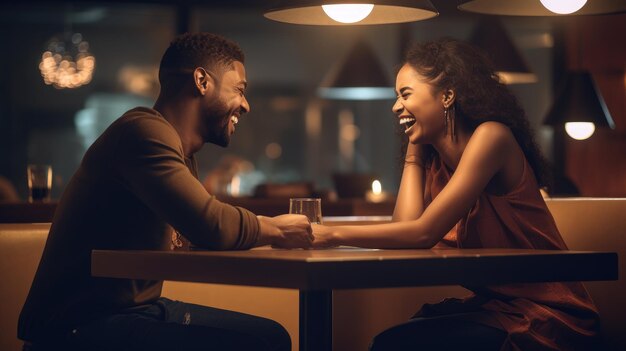 Afrikaanse zwarte vrouw in de bar damesavond