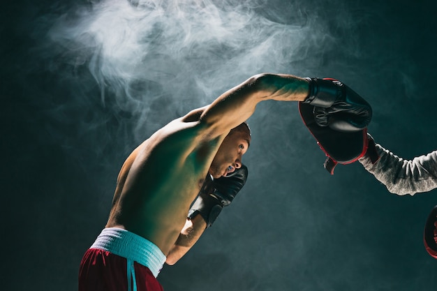 Afro american male boxer.