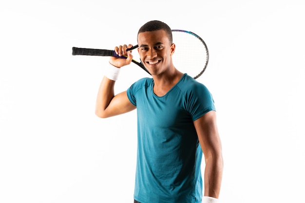 Afro American tennis player man