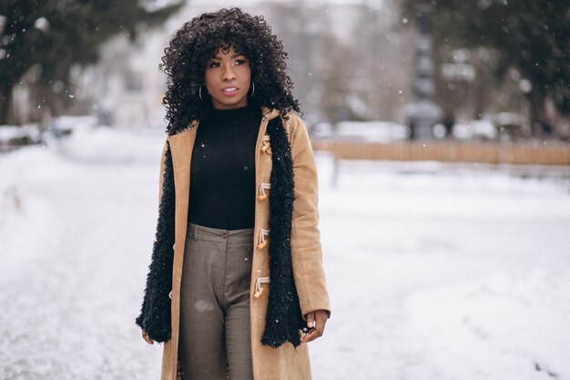 Afro american woman happy