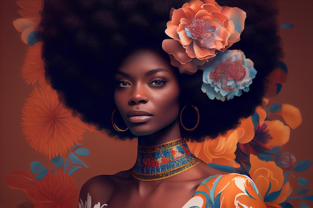 Afro beauty Generate Ai