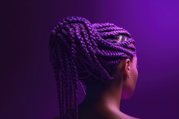 Afro Hair Braided In A Cornrow Hairstyle Using Synthetic Hair Extensions AI generated